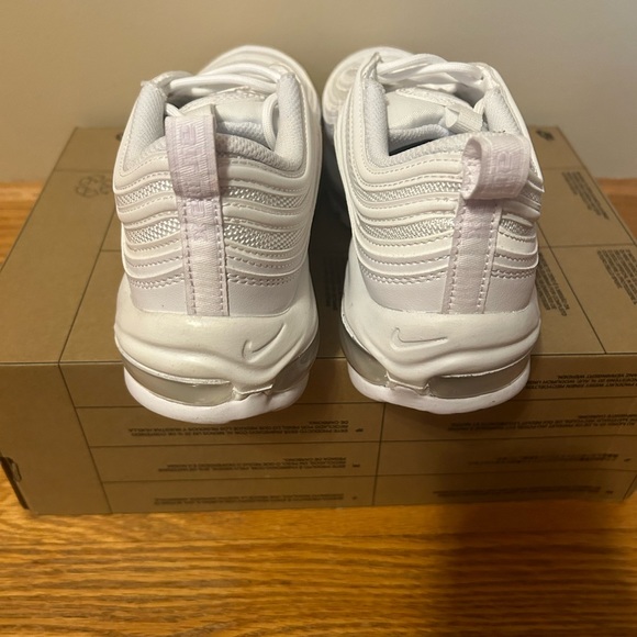 Nike Women’s Air Max 97 Triple White Training Sneaker - Picture 3 of 5